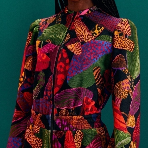 Farm Rio Leopard Mushroom Jumpsuit - Picture 3 of 13